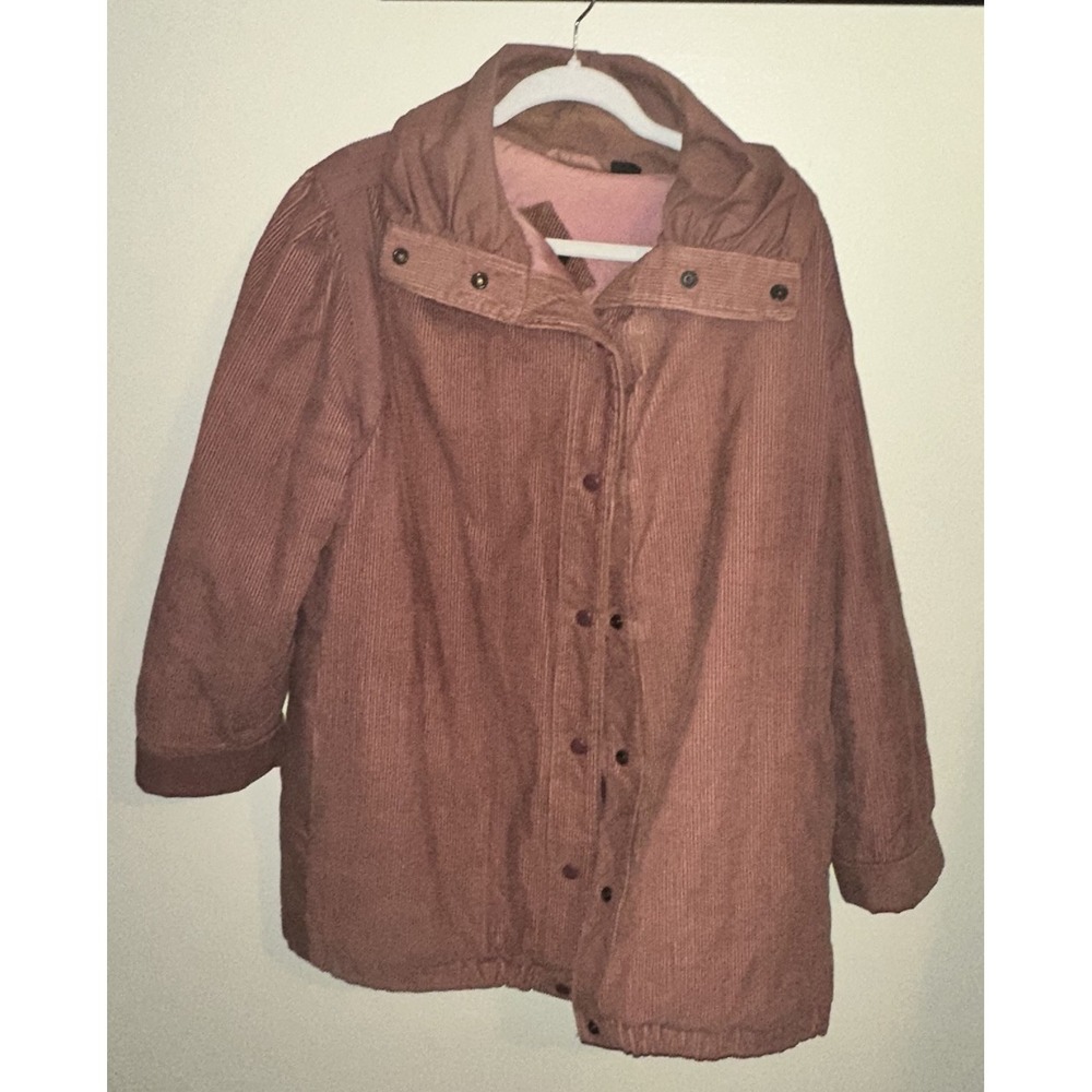 Vintage Andy Johns Corduroy  Jacket‎ Womens 13 Pink  Coat Pockets